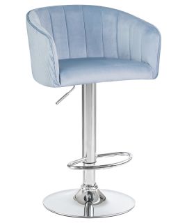 Барный стул Dobrin 5025-LM DARCY,  цвет сиденья серо-голубой (1922-6), цвет основания хром