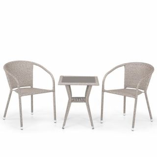 Комплект плетеной мебели Afina T25C/Y137C-W85 Latte (2+1)
