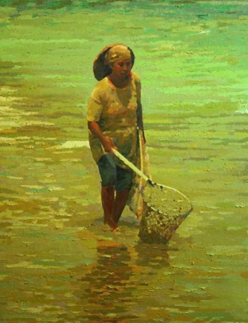Картина "Сборщица водорослей" Михаил Рудник