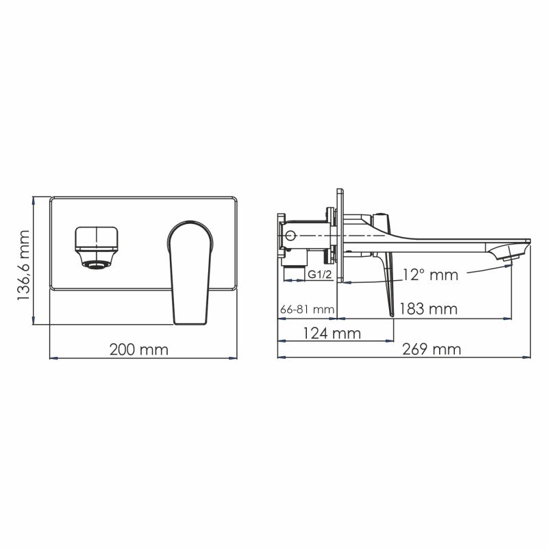 Смеситель для раковины WasserKraft Wiese 8430 сталь