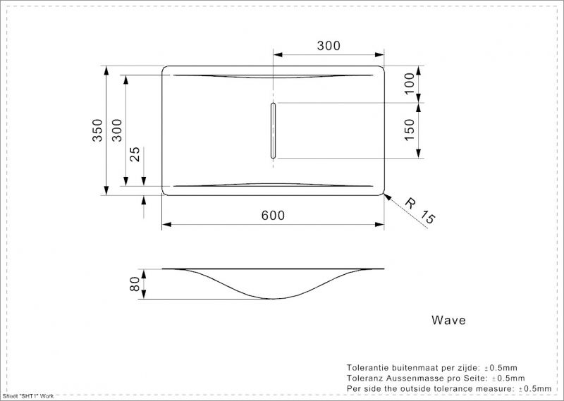 Раковина Reginox Wave L brushed 37968 фото 2