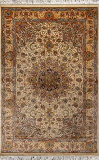 Иранский ковер из шёлка и модала Carpet «MASTERPIECE QUM» 006-24-NASIM-Сream-Q157 99 x 150 см