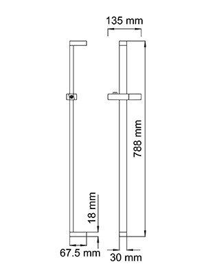 Стойка для душа WasserKRAFT Exter A048