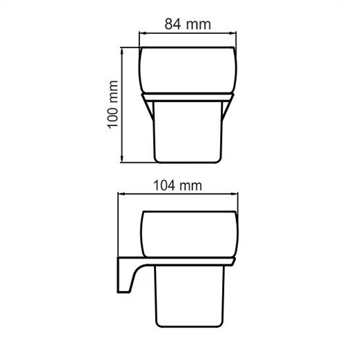 Стаканчик одинарный WasserKRAFT Glan K-5128 фото 3