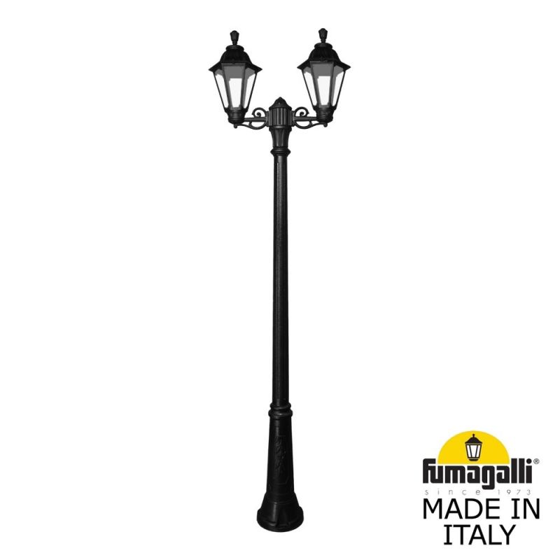 Садовый светильник-столб FUMAGALLI RUT черный, прозрачный E26.157.S20.AXF1R