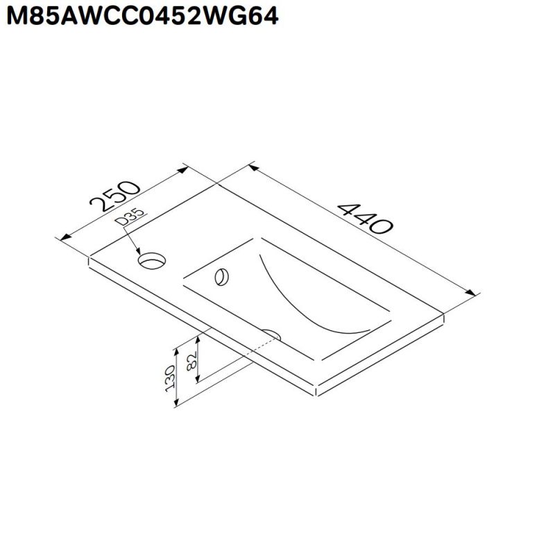 Раковина мебельная AM.PM X-Joy M85AWCC0452WG64 45 см