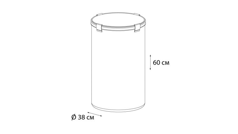 Корзина для белья Fixsen FX-1032 бежевая, 80 л фото 2