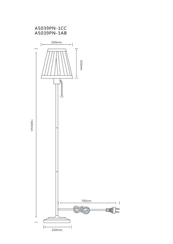 Светильник напольный Arte Lamp Marriot A5039PN-1CC фото 3