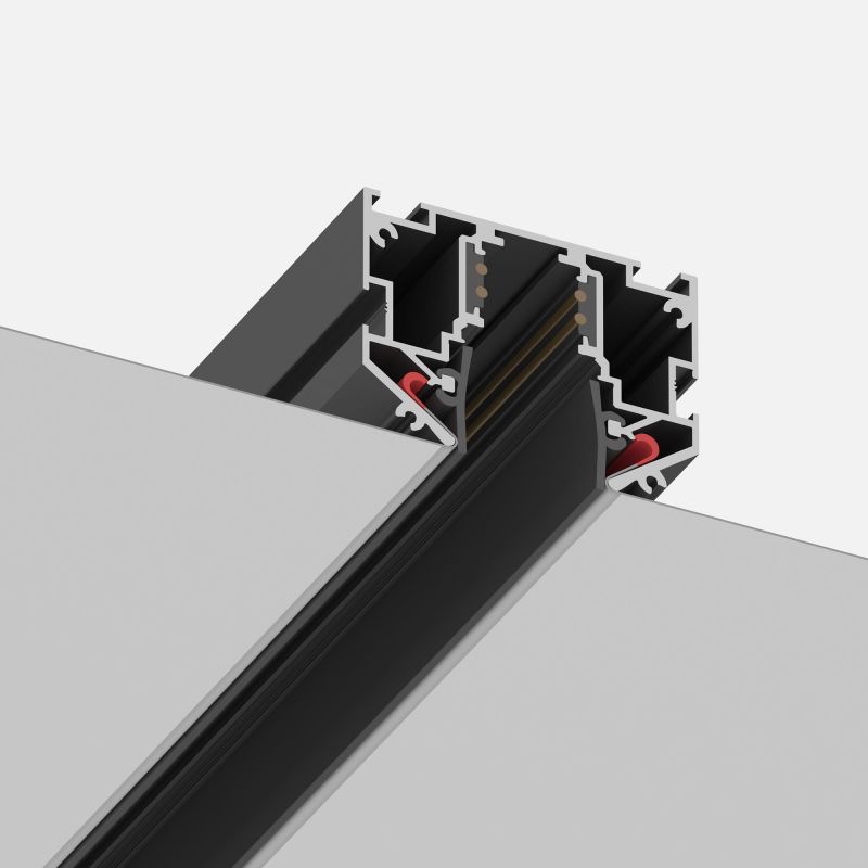 Шинопровод 48 под натяжной потолок ST Luce Skyline 48 ST039.429.00, черный, длина 2000 мм фото 1