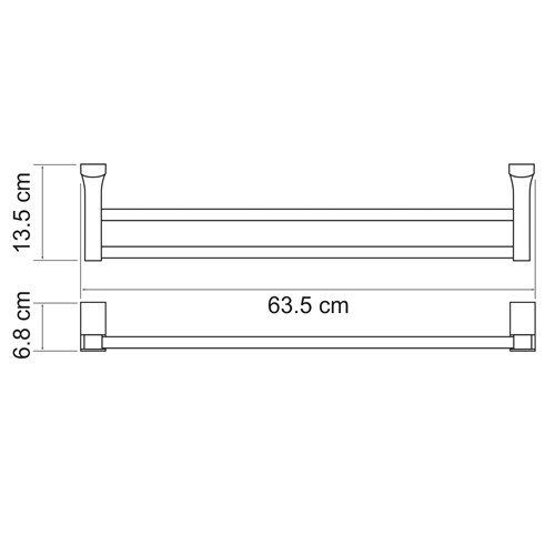 Держатель полотенец WasserKRAFT Leine K-5040W белый