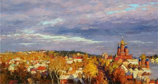 Картина "Золотая осень в Сердобске" Вилков Андрей