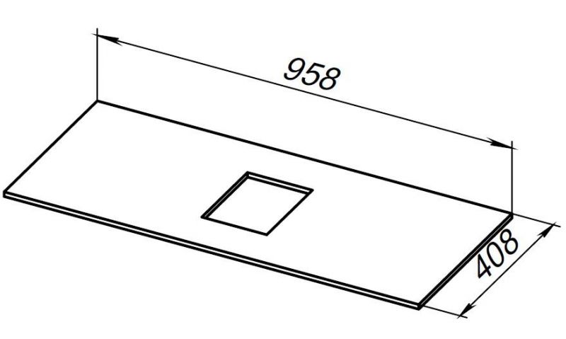 Столешница Allen Brau Priority 100 1.31011.G графит