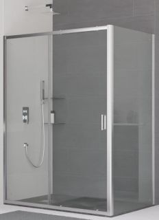 Душевой уголок RGW Classic CL-48 (CL-14 + Z-050-1), профиль хром, стекло прозрачное, 150x90 см