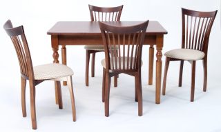Обеденная группа Верди 120 со стульями Миранда орех/ ромб бежевый F514061W00X4R001442W12