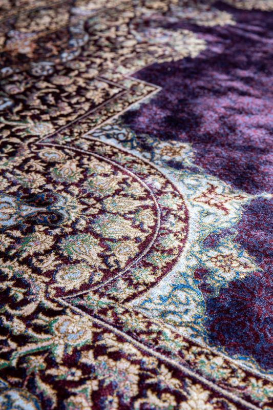 Иранский ковер из шёлка и модала Carpet «MASTERPIECE QUM» 042-21-TORANJ-LAZUR 201 x 304 см фото 10