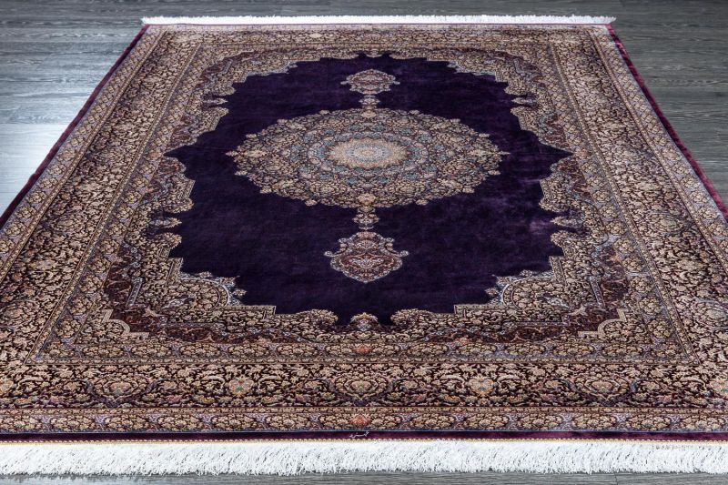 Иранский ковер из шёлка и модала Carpet «MASTERPIECE QUM» 042-21-TORANJ-LAZUR 201 x 304 см фото 5