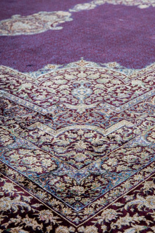 Иранский ковер из шёлка и модала Carpet «MASTERPIECE QUM» 042-21-TORANJ-LAZUR 201 x 304 см фото 8