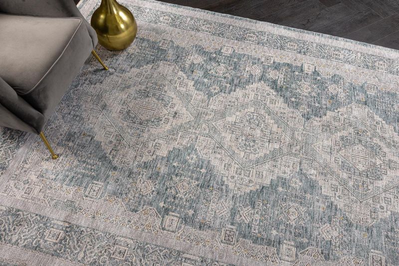 Турецкий ковер из микровискозы Carpet «VINCENT» KK17A-MLT-LBLU 300 x 400 см фото 8