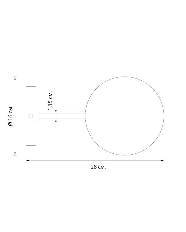 Чёрное бра LH Mirror Home Миранда BD-3069605 фото 3