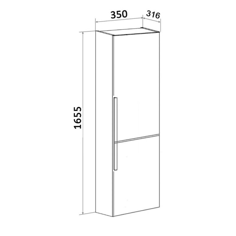 Пенал подвесной Runo Мальта 35 00-00001096 R дуб серый фото 5