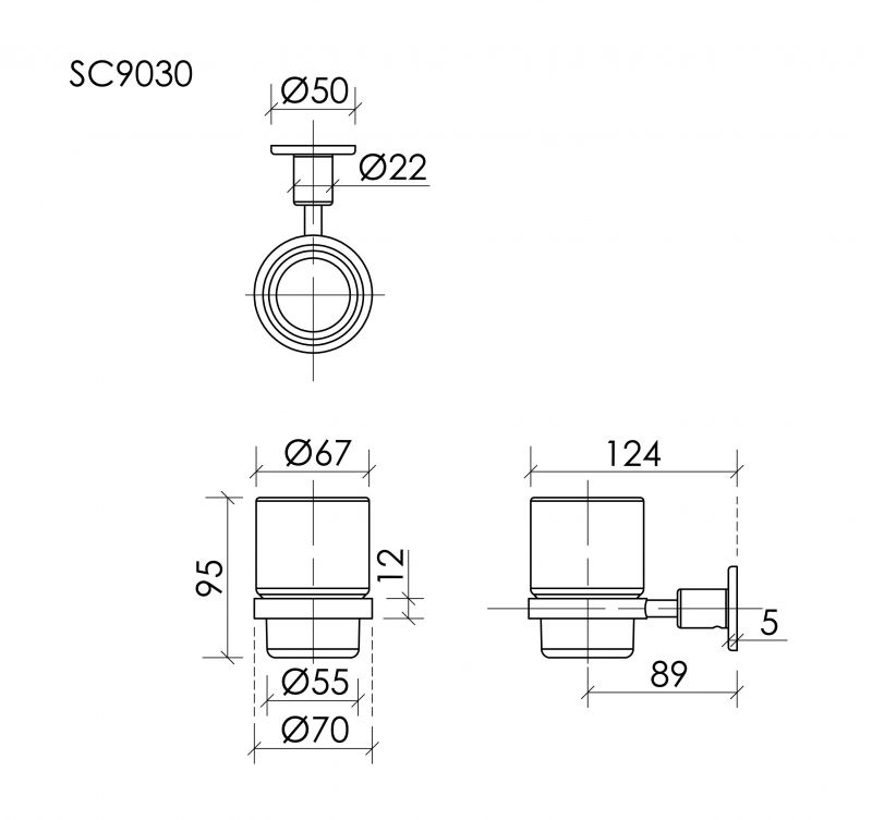 Держатель для зубных щеток Sancos Base SC9030CH хром фото 2