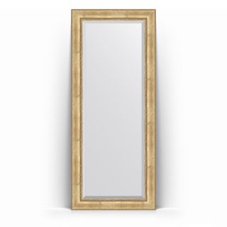 Зеркало напольное с фацетом в багетной раме 87x207 Evoform EXCLUSIVE FLOOR BY 6138 состаренное серебро с орнаментом