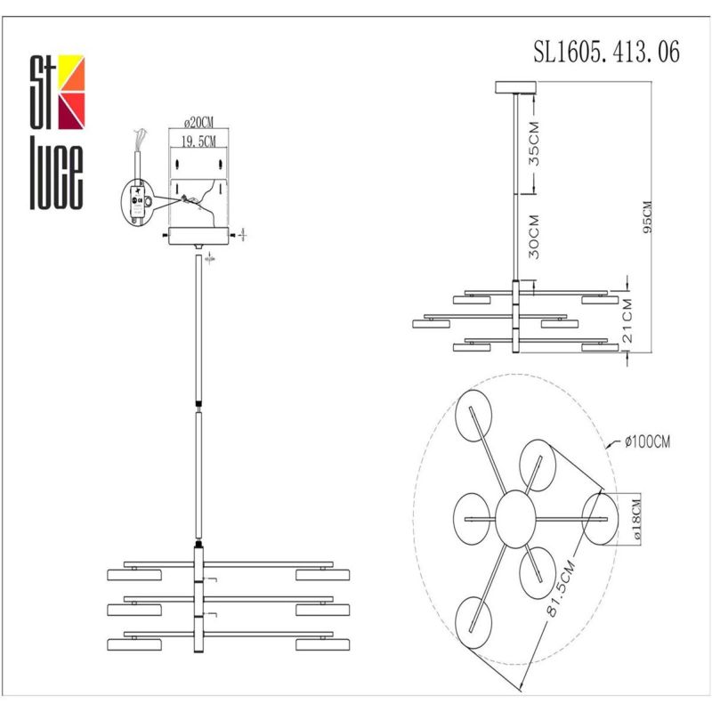 Светильник подвесной ST Luce FARONE SL1605.413.06