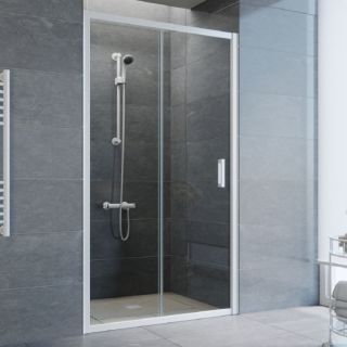 Душевая дверь Vegas Glass ZP 105 01 01, профиль белый, стекло прозрачное