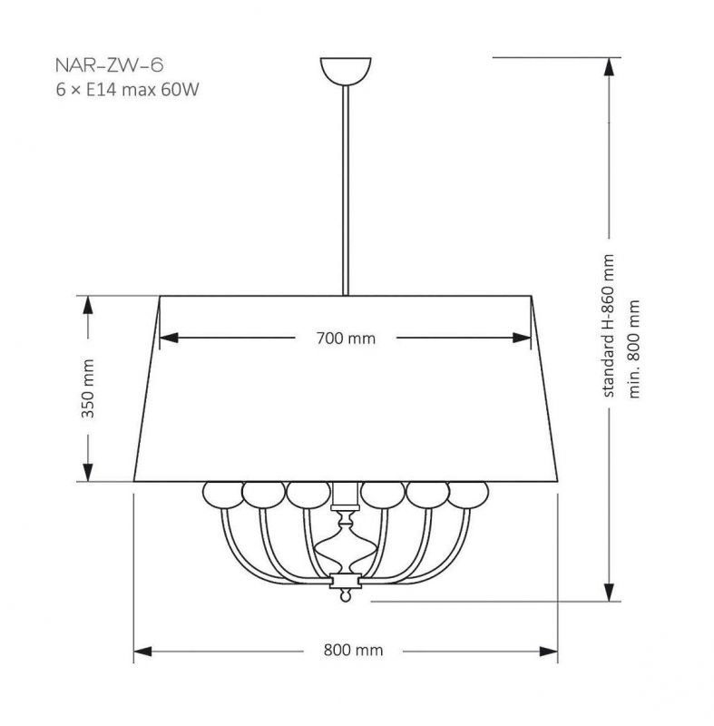 Люстра Kutek MOOD NAR-ZW-6 (CZ)