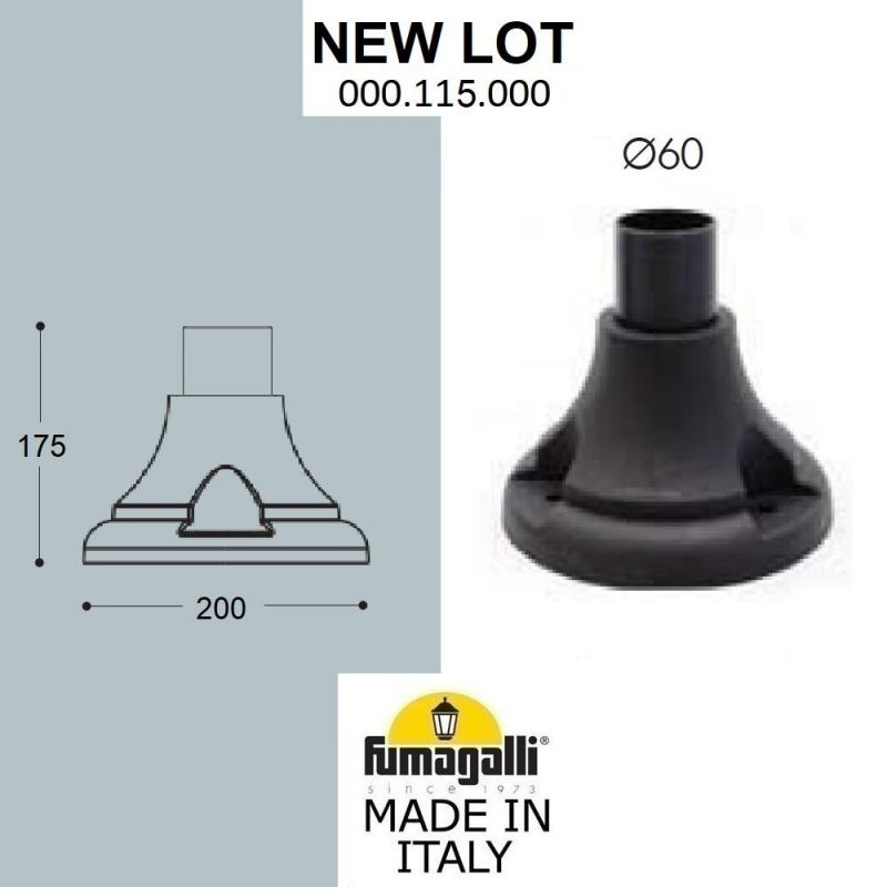 Ландшафтный фонарь FUMAGALLI NEW LOT/GLOBE 400 modern черный, бежевый G41.115.000.AYE27 фото 3