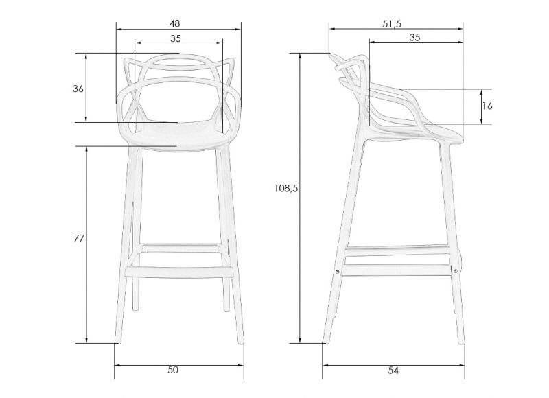 Стул Dobrin 601CPP-LMZL BAR, цвет сиденья черный (B-03) фото 3