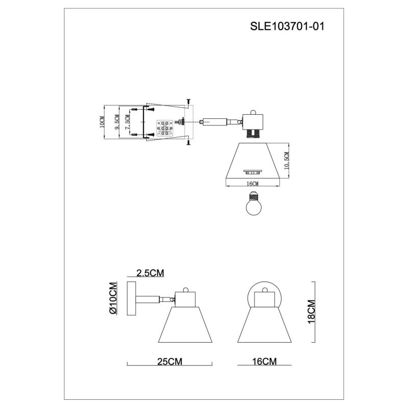 Светильник настенный Evoluce Buve SLE103701-01