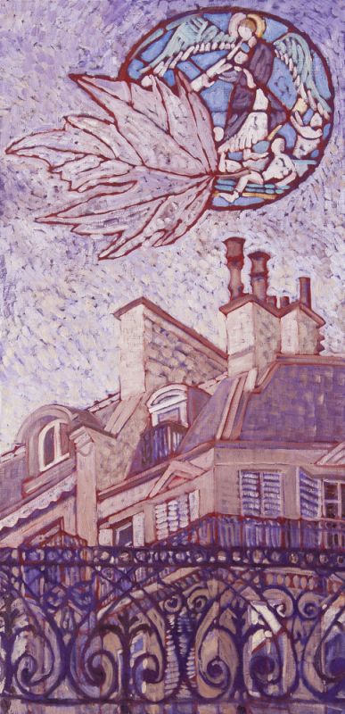 Картина "Копозиция с крышами и трубами. Париж" Екатерина Кудрявцева