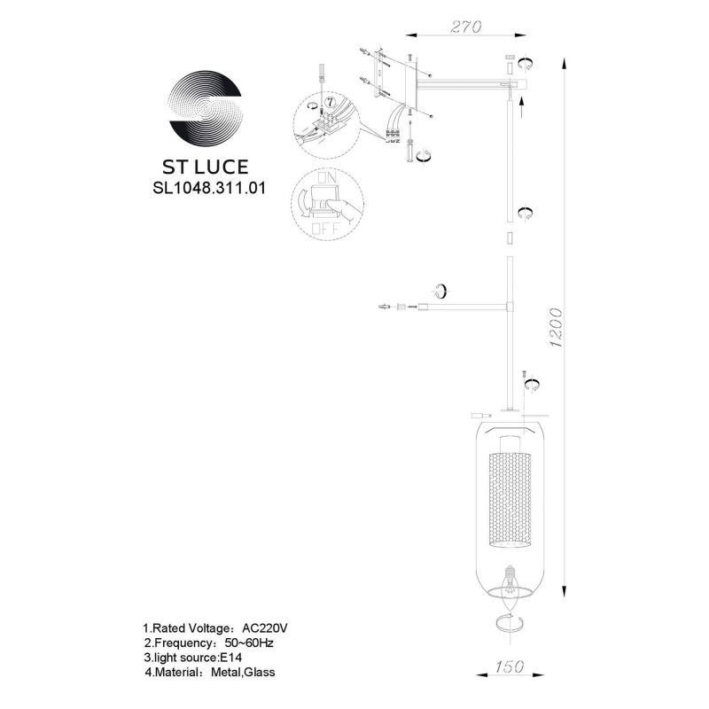 Бра ST Luce GERRIT SL1048.311.01