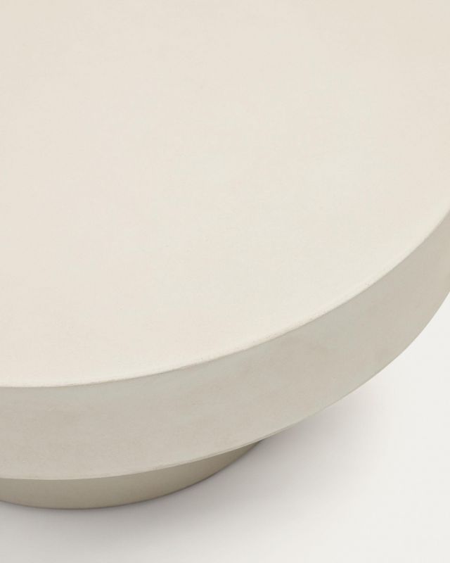 Круглый журнальный столик из белого цемента Aiguablava  La Forma (ex Julia Grup) BD-2607801