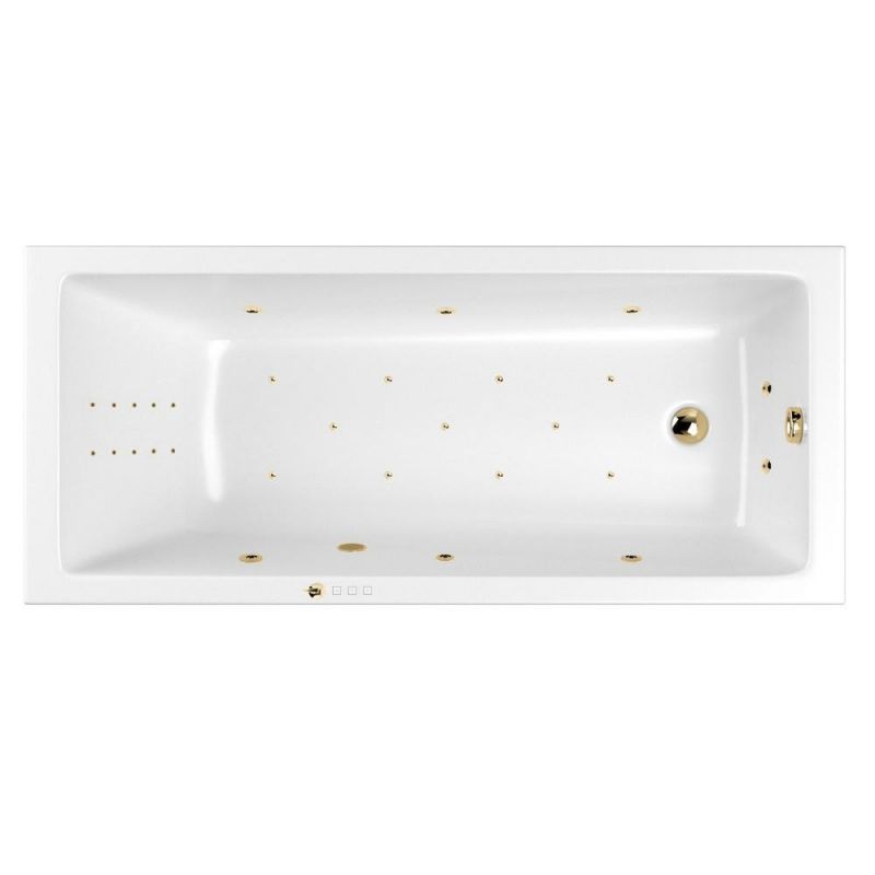 Акриловая ванна Whitecross Wave 0101.150070.100.ULTRANANO.GL, с гидромассажем, 150x70 см фото 1