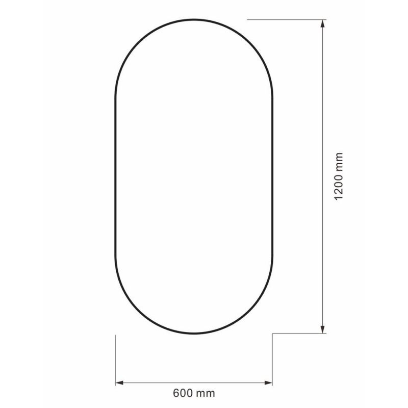 Зеркало для ванной ABBER Immer Offen AG6401B, черное