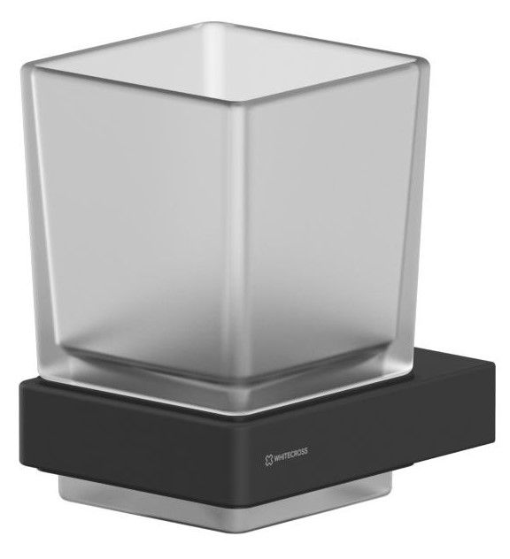 Стакан подвесной WHITECROSS Cubo CU2430BL, черный матовый фото 1