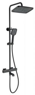 Душевая стойка с термостатом WONZON & WOGHAND WW-B3016-T1-MB Черный