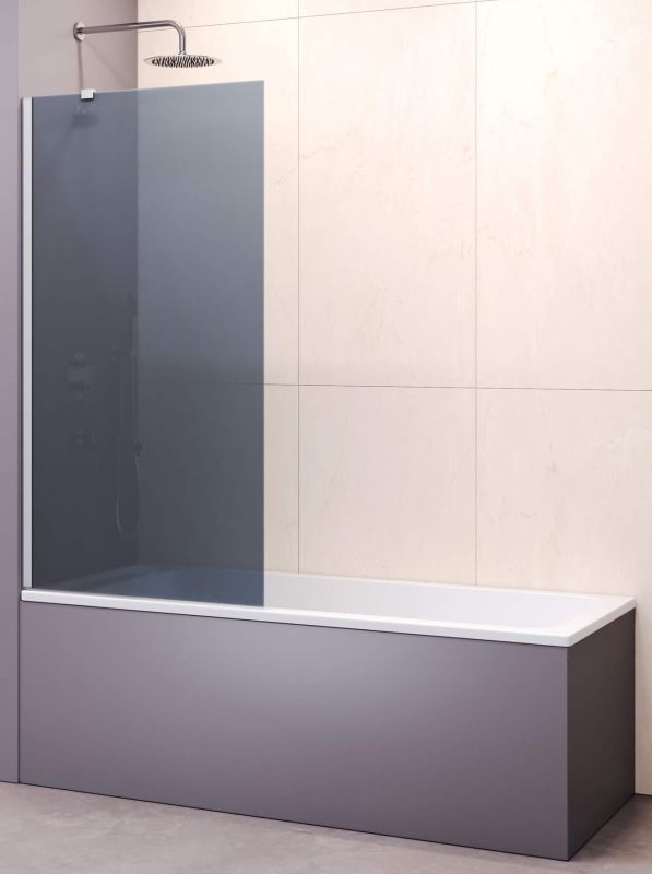 Шторка на ванну RGW SC-150 90 см, профиль хром, стекло тонированное фото 1