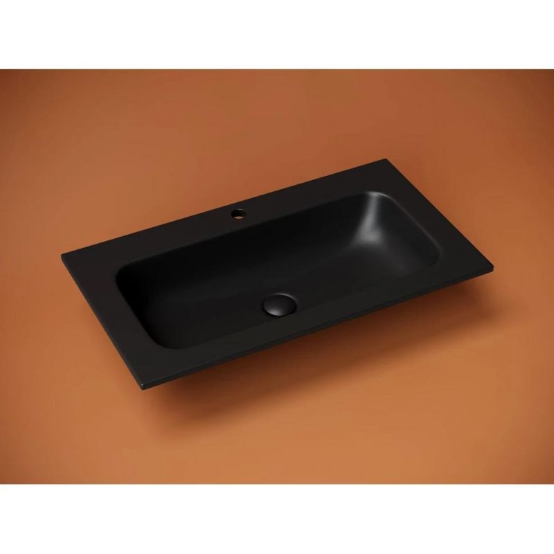 Раковина-столешница мебельная Ceramica Nova Grace CN7012MB черный матовый (для комплекта) фото 2