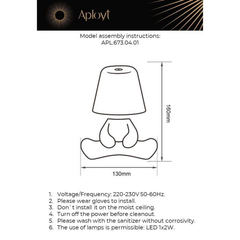 Настольная лампа Aployt Ninon LED 3000-6400К(теплый, белый, холодный) 2W APL.673.04.01 фото 9