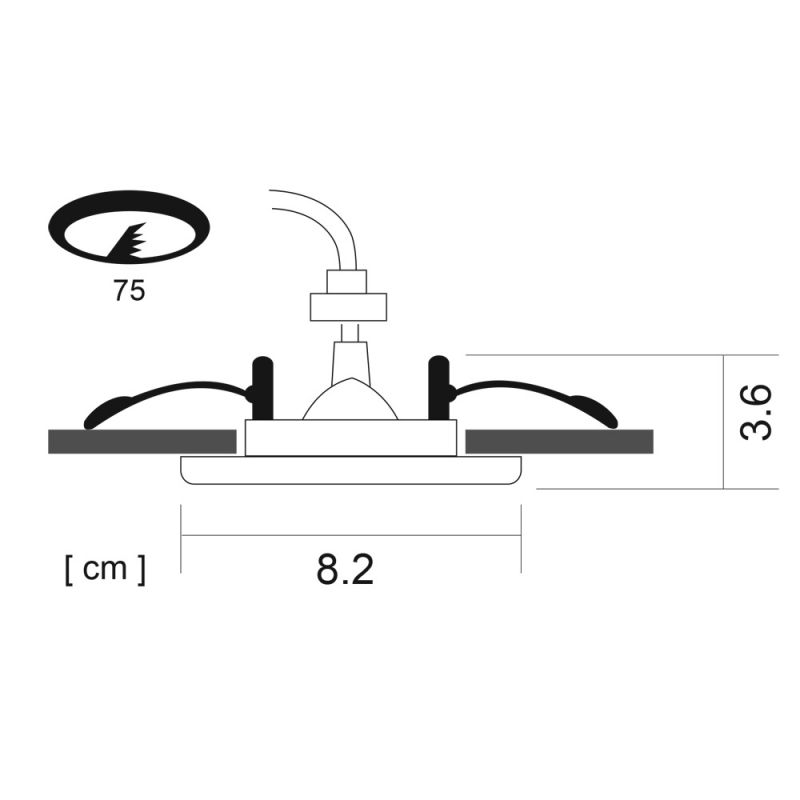 Встраиваемый светильник Arte Lamp aqua A5440PL-1AB