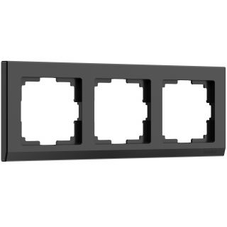 Рамка на 3  поста (черный) Werkel W0031808