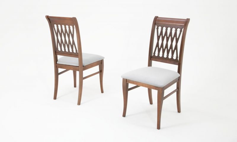 Обеденная группа Моцарт 120 со стульями Рич/ серый, Орех F514041W00X4R001402W01