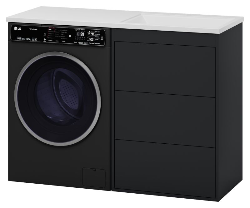 Тумба под раковину напольная Brevita Grafit GRA-01060-013Я графит 59 см фото 1