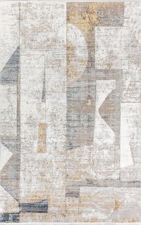 Турецкий ковер из эвкалиптового шёлка и акрила Carpet «ASPENDOS» M424E-CRE-DGRY 300 x 400 см
