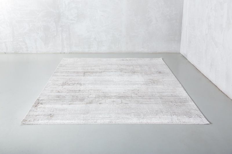 Турецкий ковер из эвкалиптового шёлка и акрила Carpet «ASPENDOS» MT040-CRE-C-DGRAY 80 x 150 см фото 2