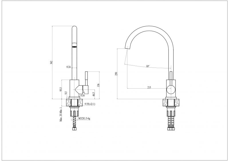 Смеситель Haiba HB72304-3 фото 2