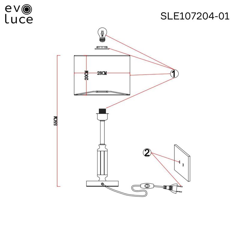 Прикроватная лампа Evoluce SNERE SLE107204-01